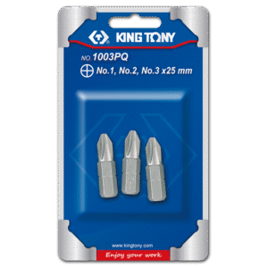 1/4" Bộ đầu tuýp vặn vít 3 chi tiết  Kingtony 1003PQ