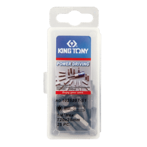 1/4" Bộ đầu tuýp vặn vít 25 chi tiết Kingtony 102520T-S1