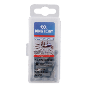 1/4" Bộ đầu tuýp vặn vít 25 chi tiết Kingtony 102530T-S1