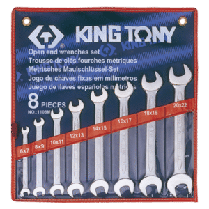 Bộ cờ lê 2 đầu miệng 8 chi tiết Kingtony 1108MR