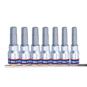 1/4" Bộ tuýp lục giác 7 chi tiết Kingtony 2127PR
