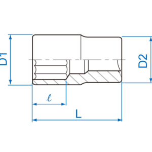 1/4" Đầu tuýp lục giác bông hệ mét Kingtony 2310M