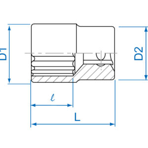 1/4" Đầu tuýp 12 cạnh hệ inch Kingtony 2330S