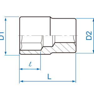 1/4" Đầu tuýp lục giác hệ mét Kingtony 2335M