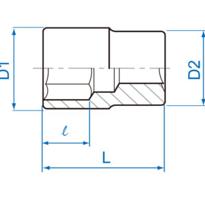 1/4" Đầu tuýp lục giác hệ inch Kingtony 2335S