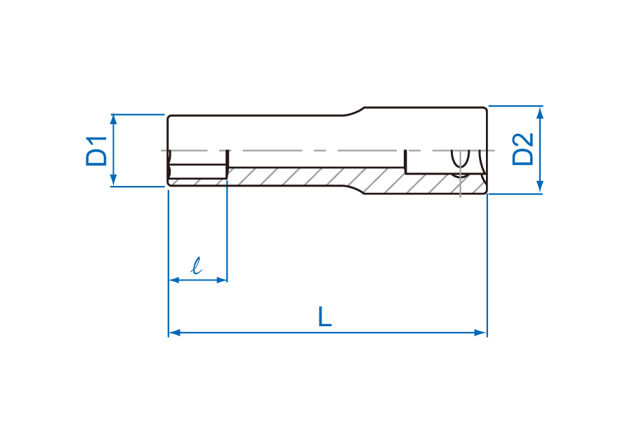 3/8" Đầu tuýp lục giác dài Kingtony 3215M - Ảnh 2