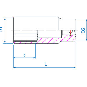 3/8" Đầu tuýp 12 cạnh hệ inch Kingtony 3230S