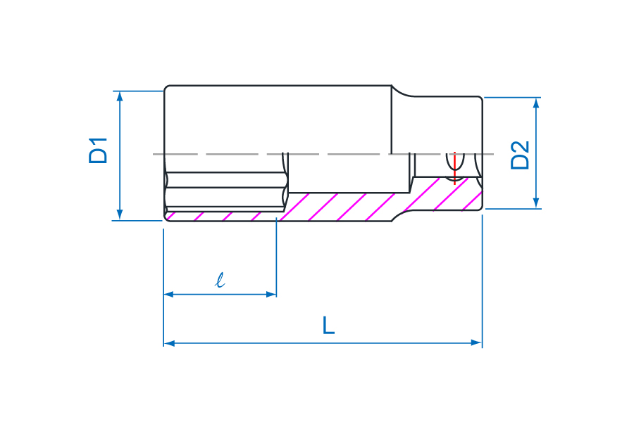3/8" Đầu tuýp 12 cạnh hệ inch Kingtony 3230S