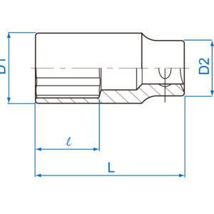 3/8" Đầu tuýp lục giác hệ mét Kingtony 3235M