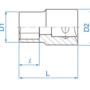 3/8" Đầu tuýp lục giác sao ngắn Kingtony 3375M