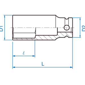 3/8'' Đầu tuýp lục giác hệ mét Kingtony 3435M