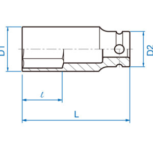 3/8'' Đầu tuýp lục giác hệ inch Kingtony 3435S