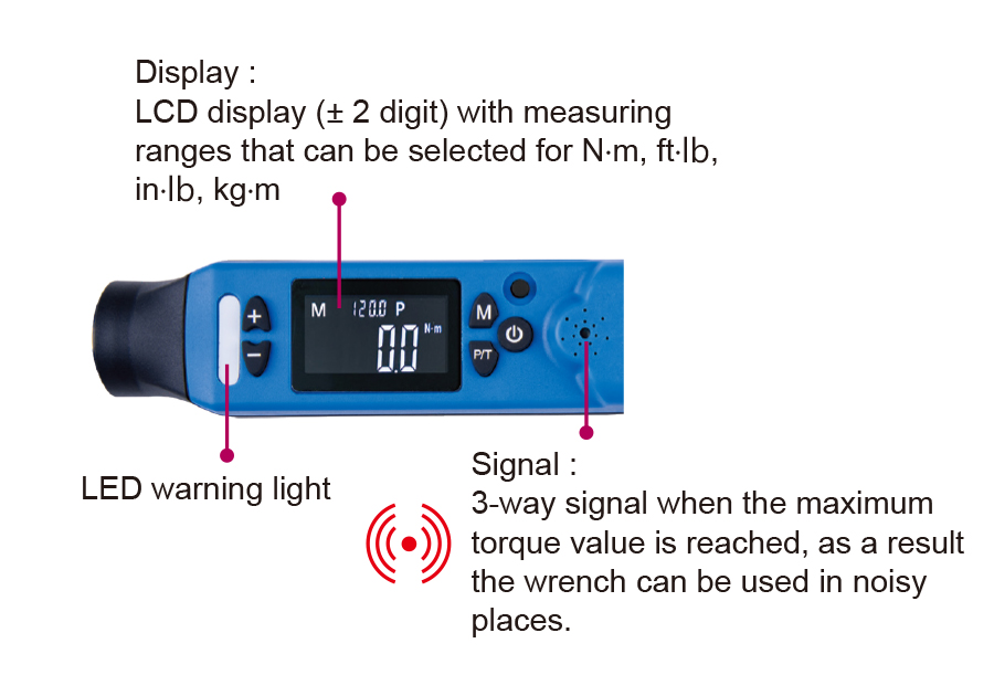 Cần siết lực điện tử Kingtony 34467-AG - Ảnh 3