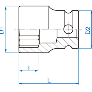 3/8'' Đầu tuýp lục giác hệ mét Kingtony 3535M