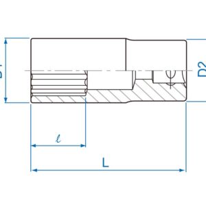 1/2" Đầu tuýp 12 cạnh hệ inch Kingtony 4230S