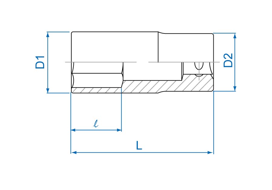 1/2" Đầu tuýp lục giác hệ inch Kingtony 4235S