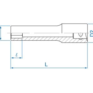 1/2" Đầu tuýp lục giác dài hệ mét Kingtony 4245M