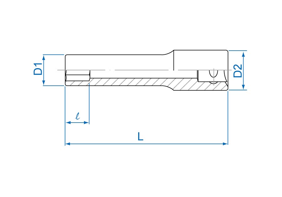 1/2" Đầu tuýp lục giác dài hệ mét Kingtony 4245M