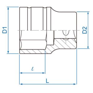 1/2" Đầu tuýp lục giác ngắn hệ mét Kingtony 4335MR