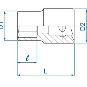 1/2" Đầu tuýp lục giác sao ngắn Kingtony 4375M