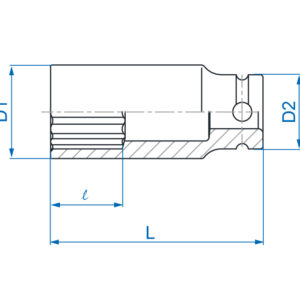 1/2" Đầu tuýp 12 cạnh hệ inch Kingtony 4430S