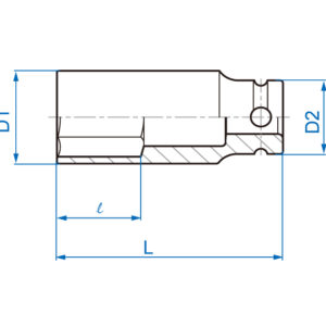1/2" Đầu tuýp lục giác hệ inch Kingtony 4435S