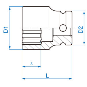 1/2" Đầu tuýp lục giác ngắn hệ inch Kingtony 4530S