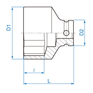 1/2" Đầu tuýp lục giác ngắn hệ mét Kingtony 4535M