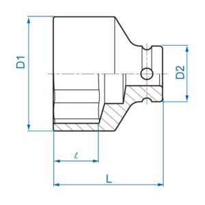 1/2" Đầu tuýp lục giác ngắn hệ inch Kingtony 4535S