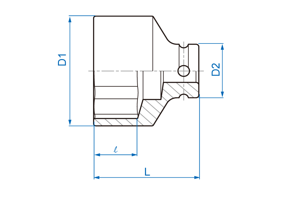 1/2" Đầu tuýp lục giác ngắn hệ inch Kingtony 4535S