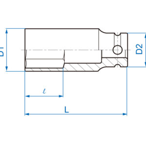 1/2" Đầu tuýp lục giác hệ inch Kingtony 4935S