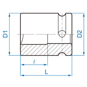 3/4" Đầu tuýp vuông Kingtony 6514M