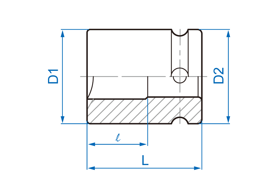 3/4" Đầu tuýp vuông Kingtony 6514M