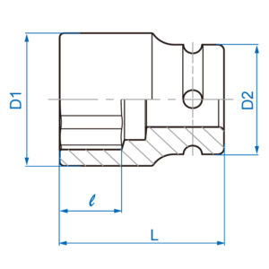 3/4" Đầu tuýp lục giác Kingtony 6515M
