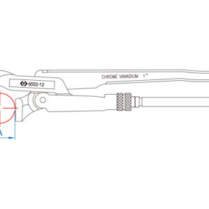 Mỏ lết răng mũi cong 90° Kingtony 6522