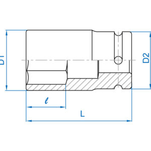 3/4" Đầu tuýp lục giác Kingtony 6835M