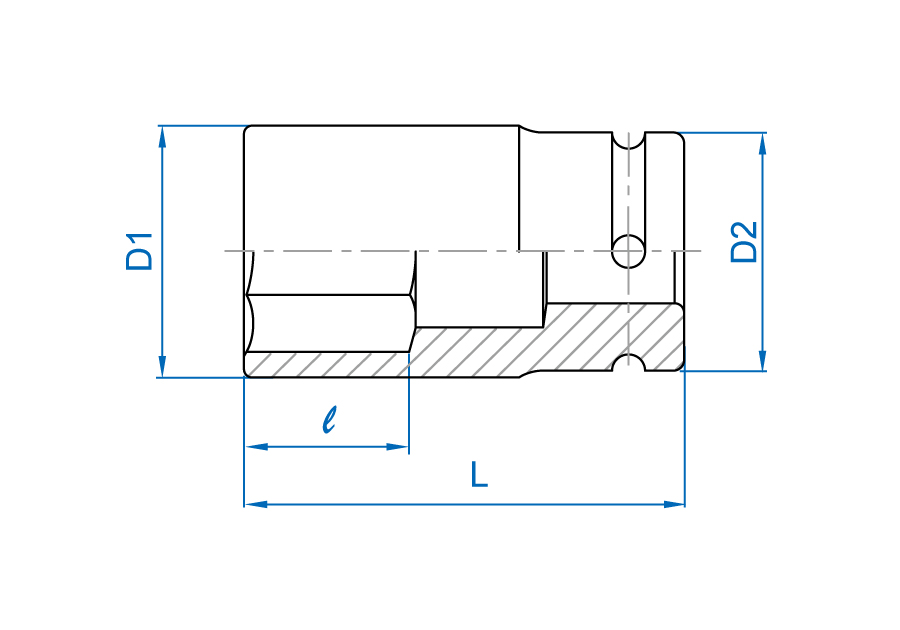 3/4" Đầu tuýp lục giác Kingtony 6835M