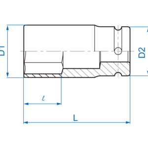 3/4" Đầu tuýp lục giác hệ inch Kingtony 6935S