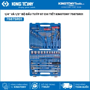 1/4" và 1/2" Bộ đầu tuýp  chi tiết Kingtony 7587SR01