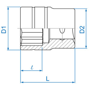 1" Đầu tuýp 12 cạnh hệ inch Kingtony 8330S