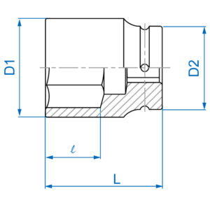 1" Đầu tuýp lục giác hệ inch Kingtony 8435S