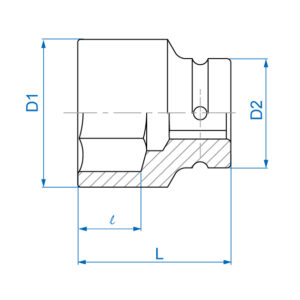 1" Đầu tuýp lục giác hệ inch Kingtony 8535S