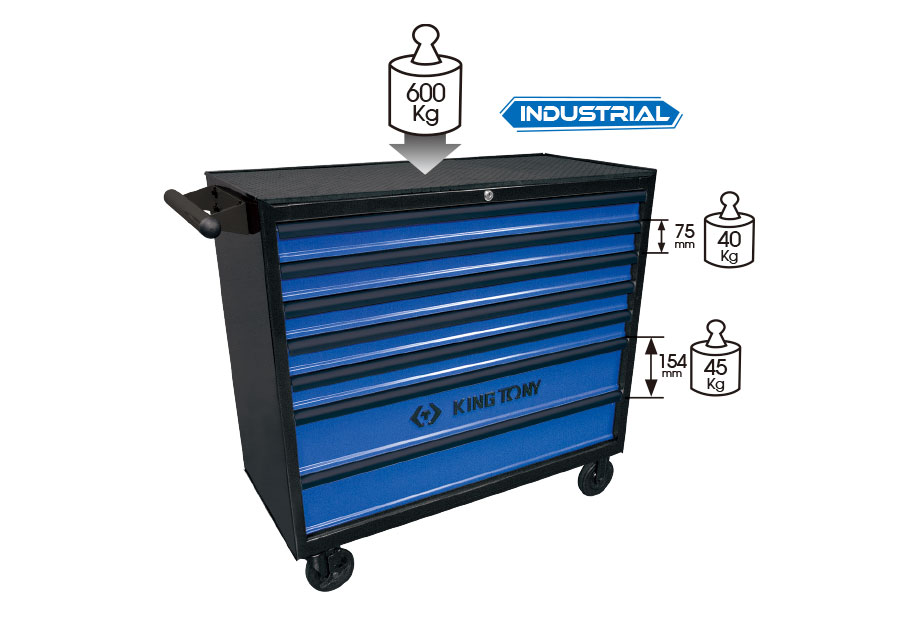Xe đẩy dụng cụ 7 ngăn Kingtony 87462-7G-KB - Ảnh 5