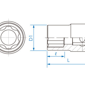 1/2" Đầu tuýp nối ren M12 Kingtony 9AW4901