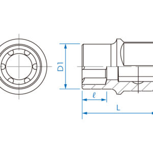 1/2" Đầu tuýp nối ren M10 Kingtony 9AW4911