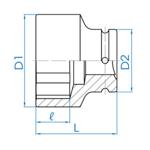 2-1/2" Đầu tuýp lục giác hệ inch Kingtony A535S
